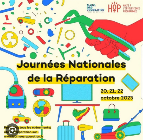 Journée Nationale de la Réparation 21 et 22 Octobre 2023